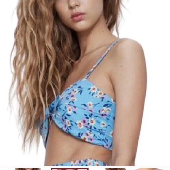 zara bandeau bra flower detail Size Medium - Picture 3 of 14